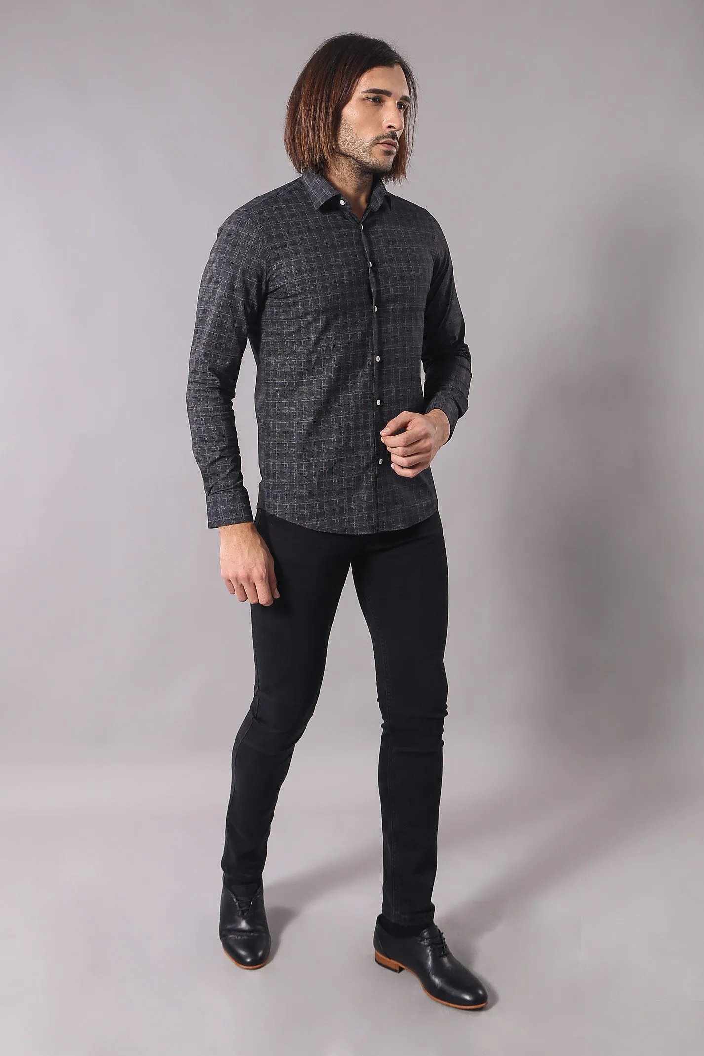 Plaid Patterned Black Shirt | Wessi sold by Wessi product image thumbnail 5