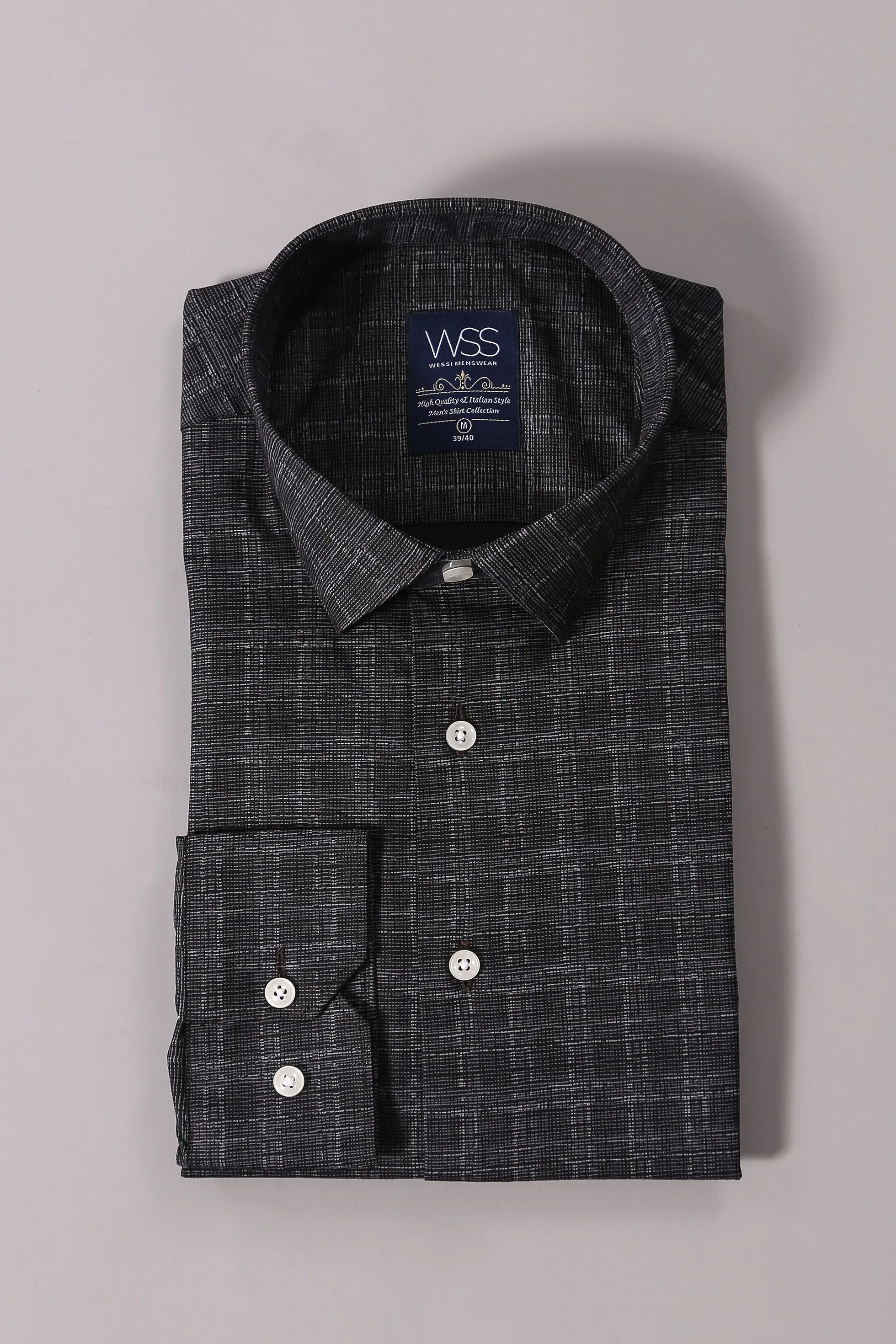 Plaid Patterned Black Shirt | Wessi sold by Wessi product image thumbnail 4