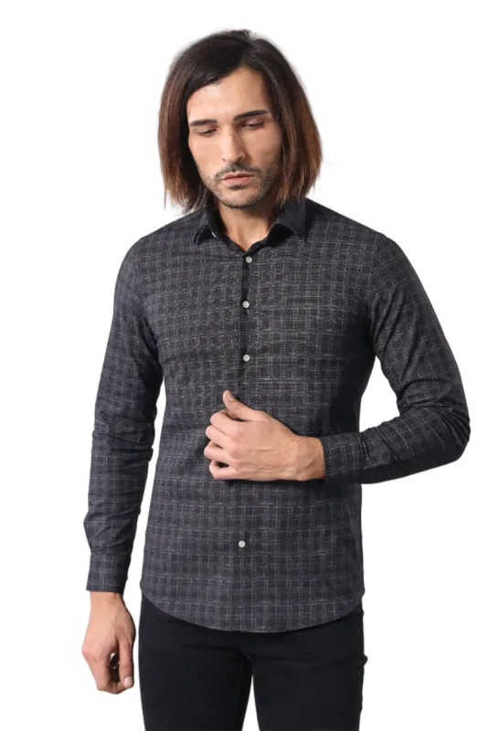 Plaid Patterned Black Shirt | Wessi sold by Wessi