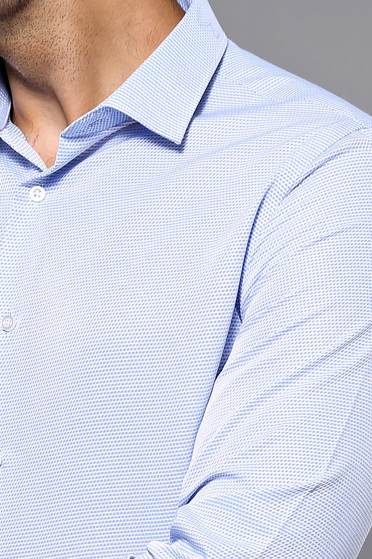 Dot Patterned Casual Blue Shirt | Wessi - Wessi sold by Wessi product image thumbnail 5