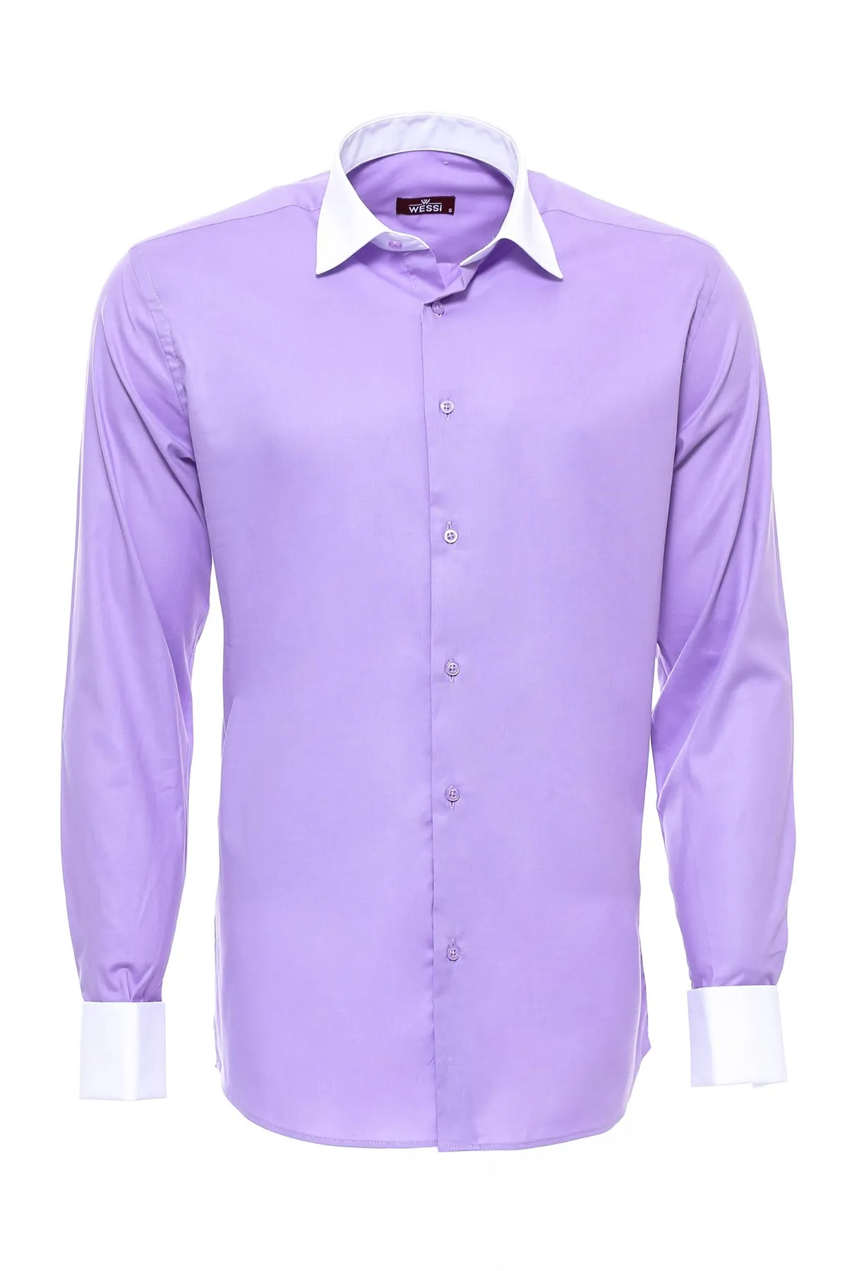 White Collar White Wrist Purple Shirt-Wessi sold by Wessi