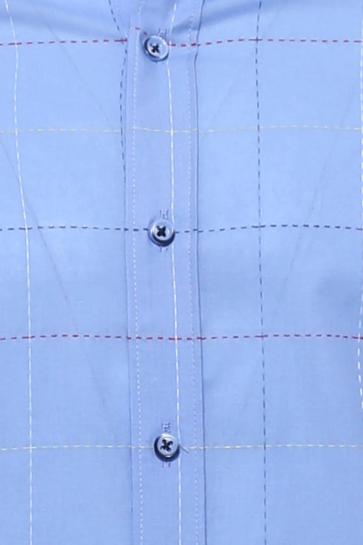 Slim Fit Plaid Blue Shirt - Wessi sold by Wessi product image thumbnail 2