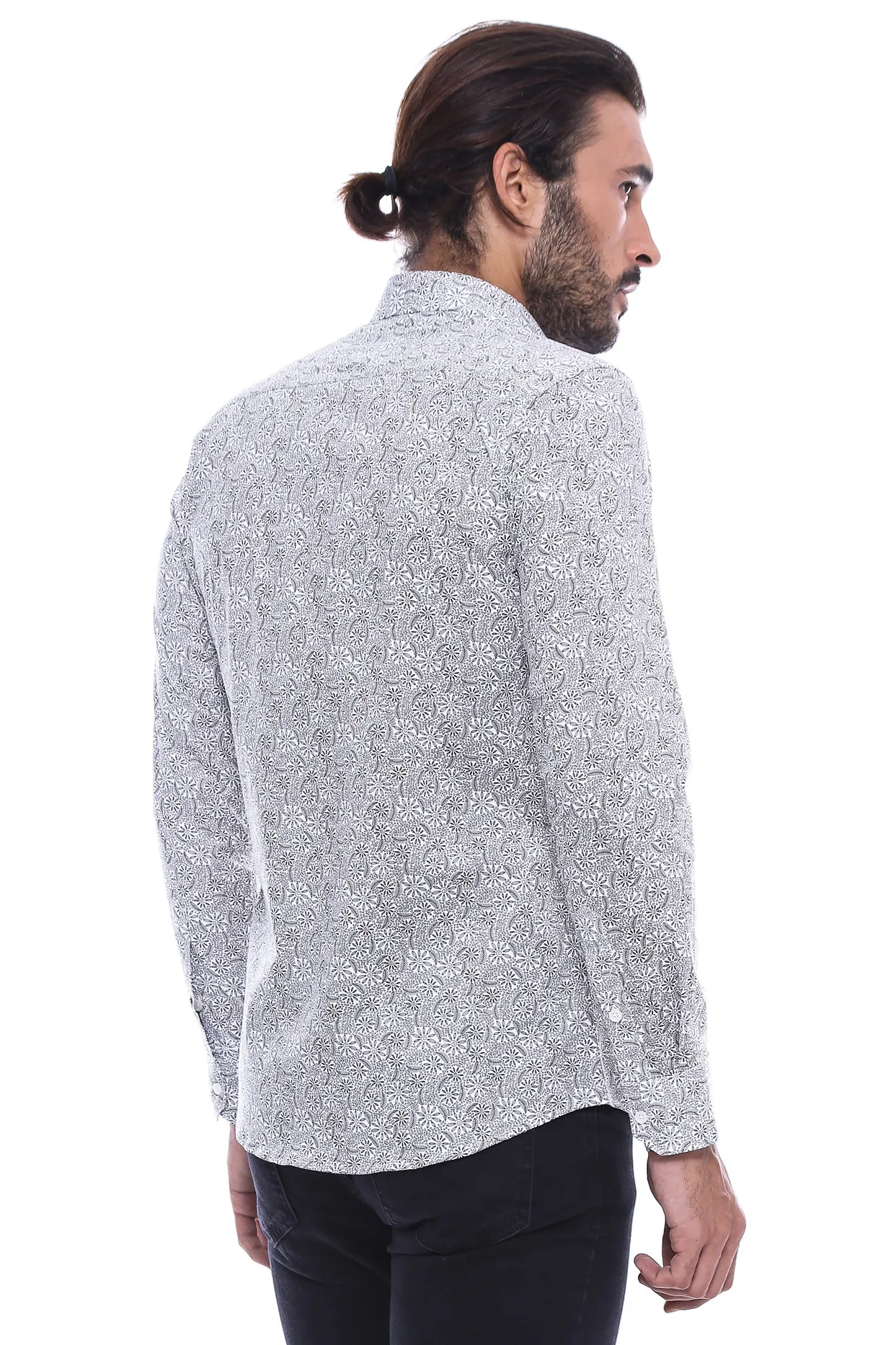 Floral Patterned Slim Fit Shirt | Wessi - Wessi sold by Wessi product image thumbnail 3