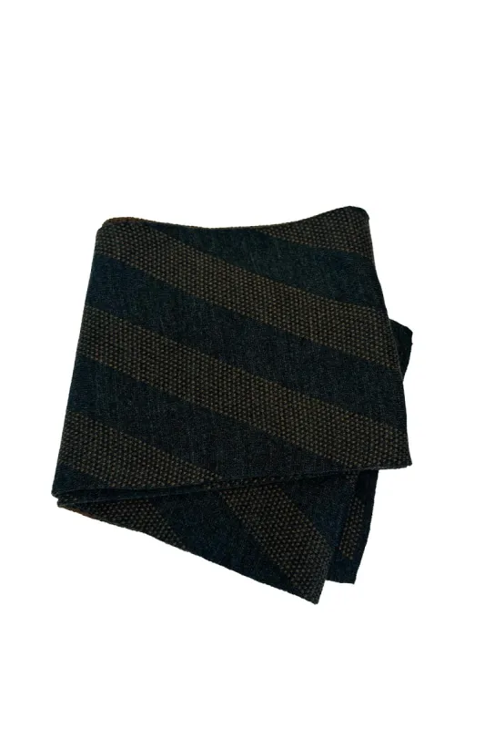 Brown and Black Striped Woven Men's Scarf - Wessi sold by Wessi