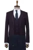 Burgundy Slim Fit Suit, White Shirt, and Navy Blue Tie Modern Classic Look - Wessi sold by Wessi