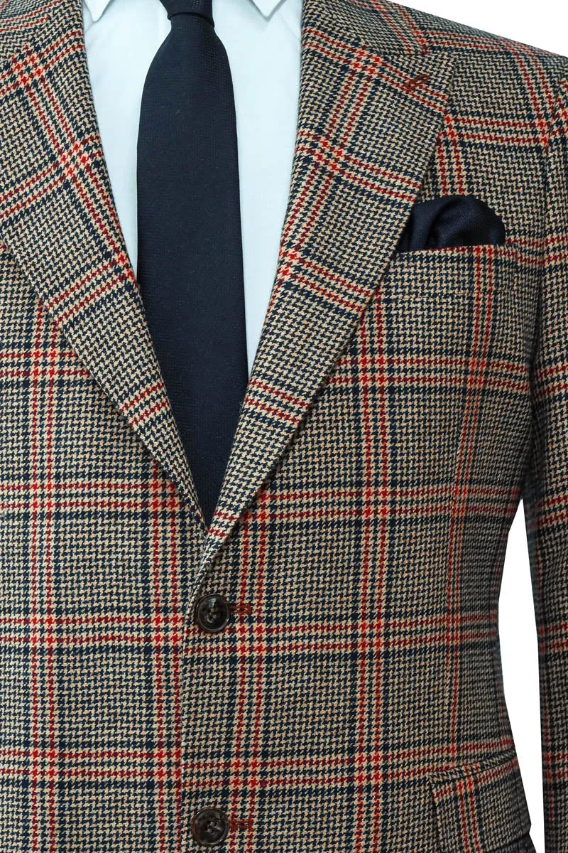 Checked Blazer, Navy Trousers, White Shirt, and Tie Combination - Wessi - Timeless Office Look sold by Wessi product image thumbnail 2