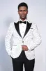 Glitter Pattern White Men Prom Blazer - Wessi sold by Wessi