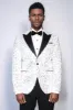 Glitter Pattern White Men Prom Blazer - Wessi sold by Wessi