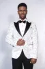 Glitter Pattern White Men Prom Blazer - Wessi sold by Wessi