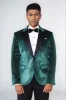Sparkling Dotted Peak Lapel Men's Green Tuxedo Jacket - Wessi sold by Wessi