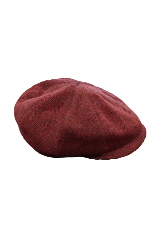 Burgundy Wool Gatsby Men Hat - Wessi sold by Wessi