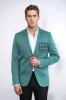Double Buttons Knit Collar Mono Lapel Green Jacket-Wessi sold by Wessi