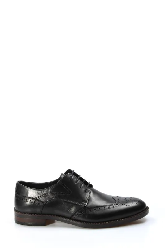 Men's Black Leather Brogue Oxfords-Wessi sold by Wessi