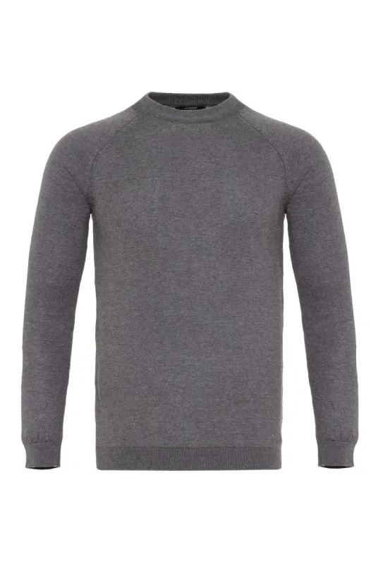 Smoked Crew Neck Slim Fit Knitwear Sweater - Wessi sold by Wessi