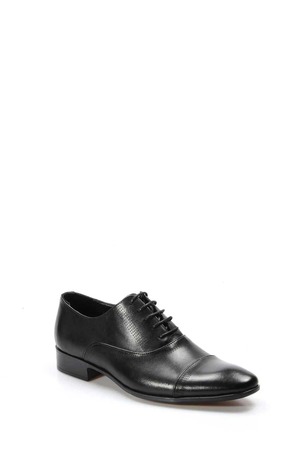 Men's Black Leather Cap Toe Oxfords-Wessi sold by Wessi product image thumbnail 4