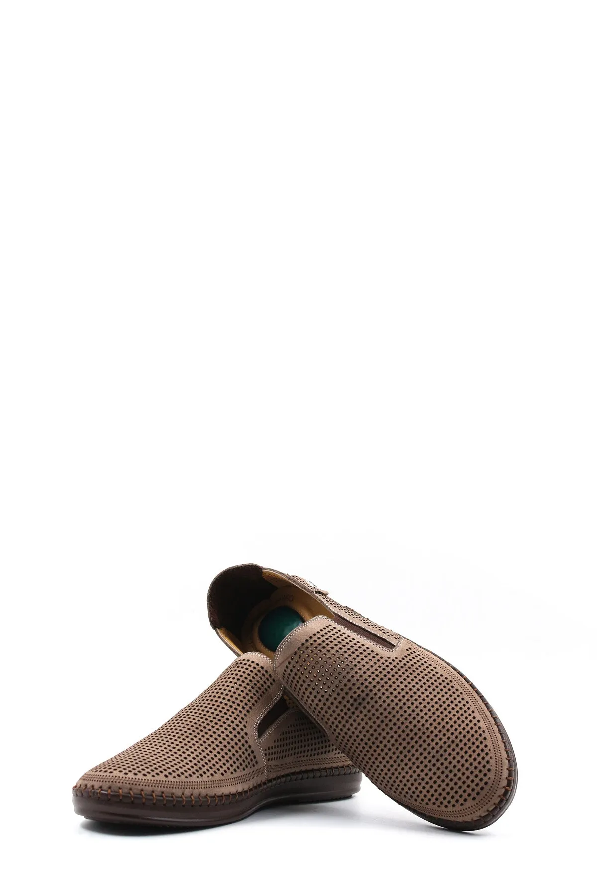 Taupe Perforated Slip-Ons-Wessi sold by Wessi product image thumbnail 5