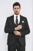 Striped Single Button with Vested Black Mens Suit - Wessi sold by Wessi