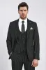 Striped Single Button with Vested Black Mens Suit - Wessi sold by Wessi