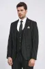 Striped Single Button with Vested Black Mens Suit - Wessi sold by Wessi
