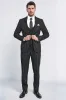 Striped Single Button with Vested Black Mens Suit - Wessi sold by Wessi