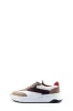 Men's Beige Black and Red Leather Sneakers with White Sole - Wessi sold by Wessi