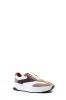 Men's Beige Black and Red Leather Sneakers with White Sole - Wessi sold by Wessi