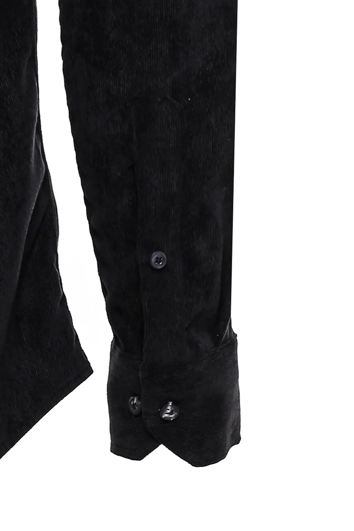 Black Long Sleeves Velvet Men's Shirt - Wessi sold by Wessi product image thumbnail 3