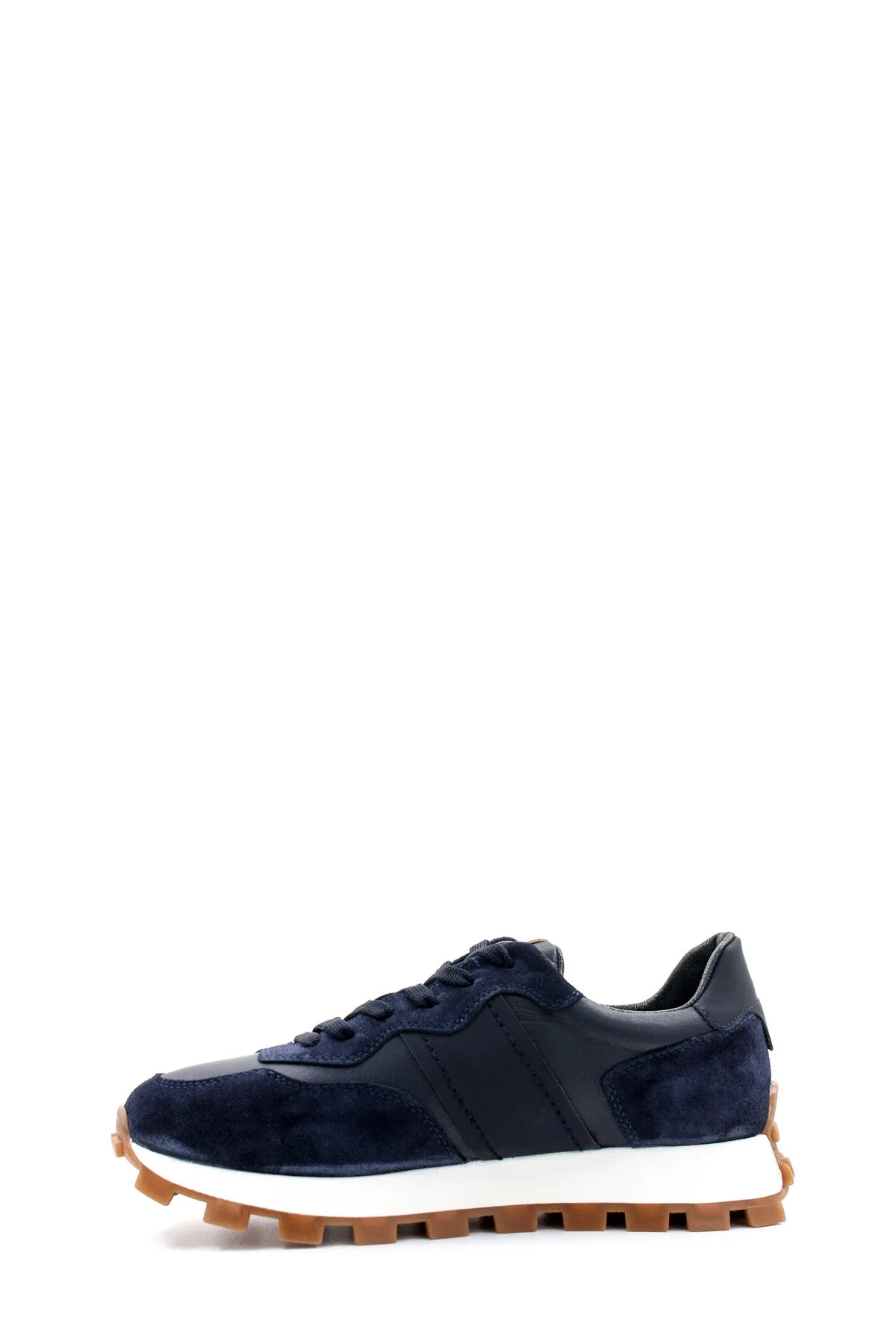 Men's Navy Blue Suede and Leather Casual Sneakers with White Sole - Wessi sold by Wessi product image thumbnail 3