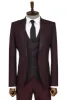 Slim Fit Checked Burgundy Men Suit - Wessi sold by Wessi