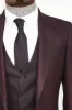 Slim Fit Checked Burgundy Men Suit - Wessi sold by Wessi