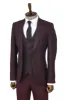 Slim Fit Checked Burgundy Men Suit - Wessi sold by Wessi