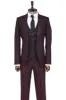 Slim Fit Checked Burgundy Men Suit - Wessi sold by Wessi