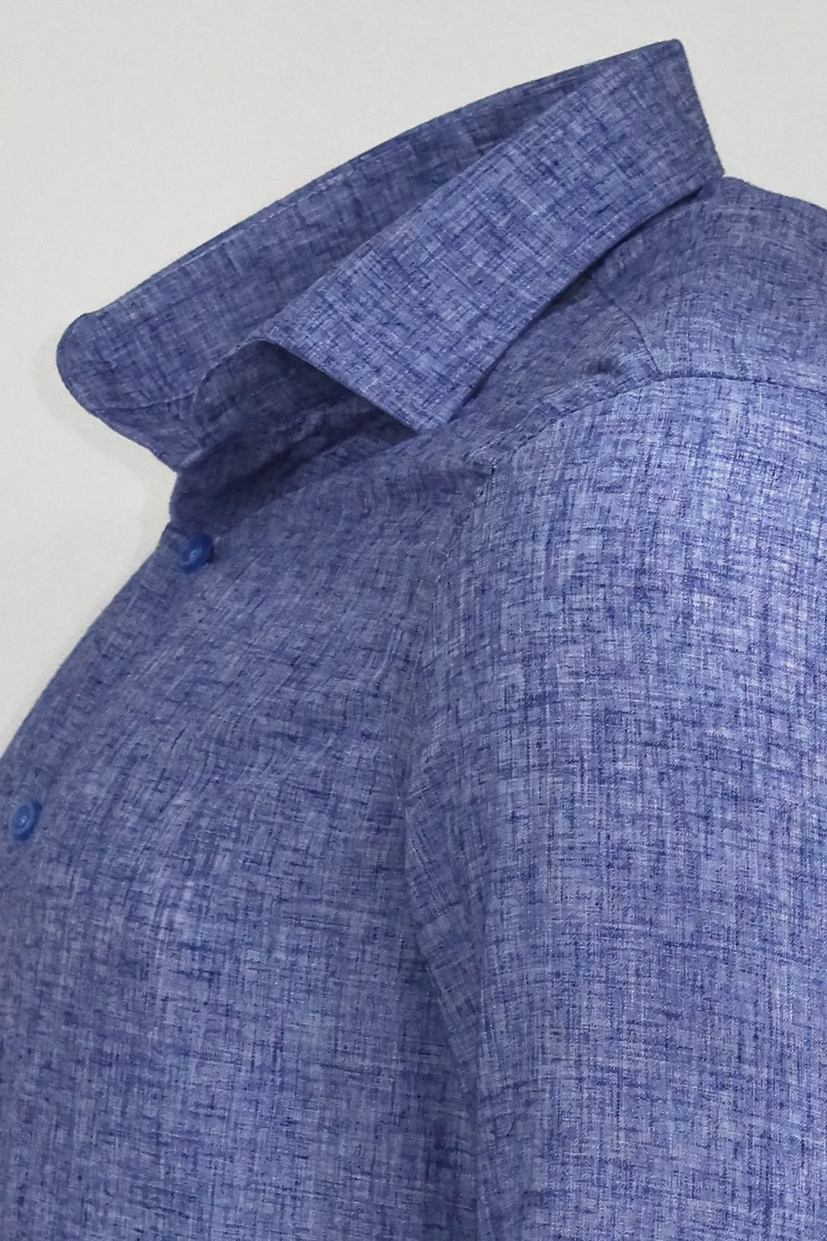 Slim Fit Patterned Navy Blue Men Shirt - Wessi sold by Wessi product image thumbnail 3