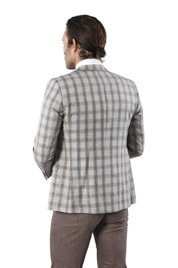 Checked Light Brown Mens Suit | Wessi sold by Wessi product image thumbnail 4