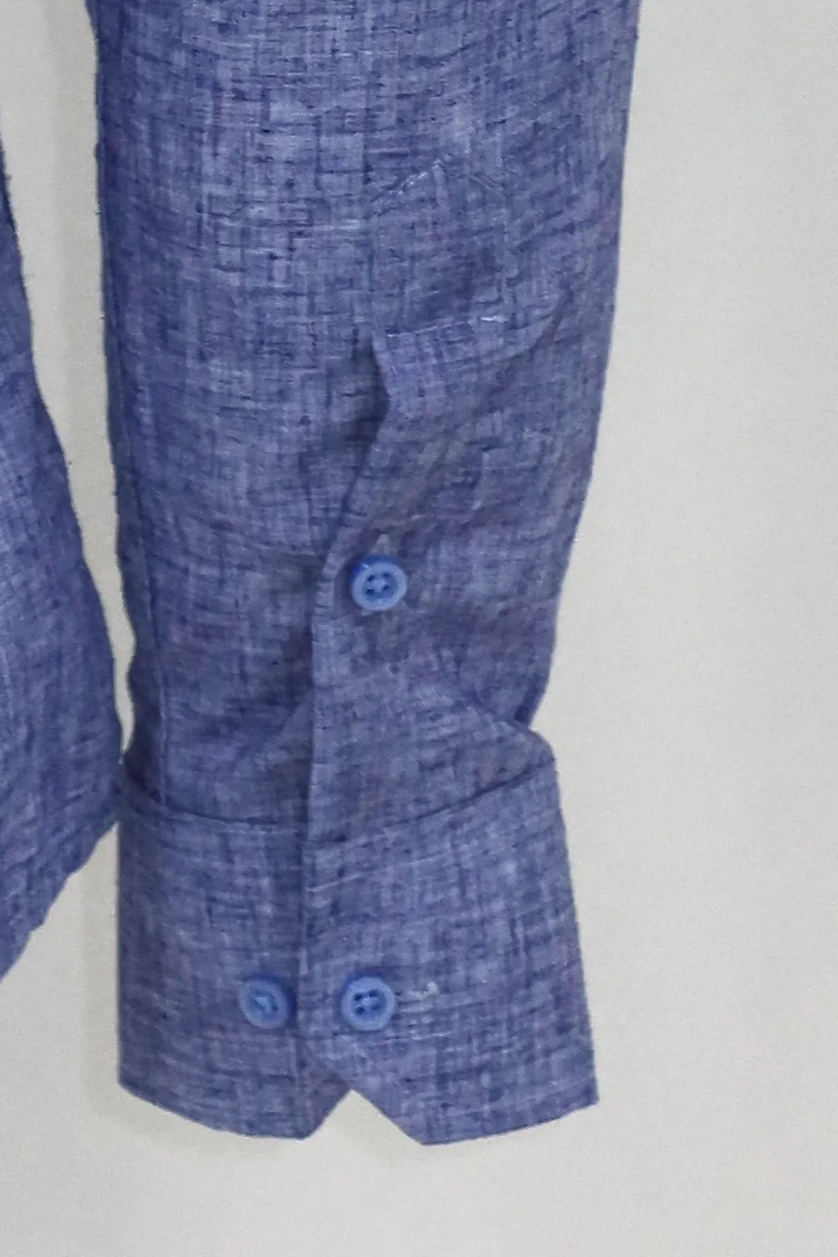 Slim Fit Patterned Navy Blue Men Shirt - Wessi sold by Wessi product image thumbnail 4