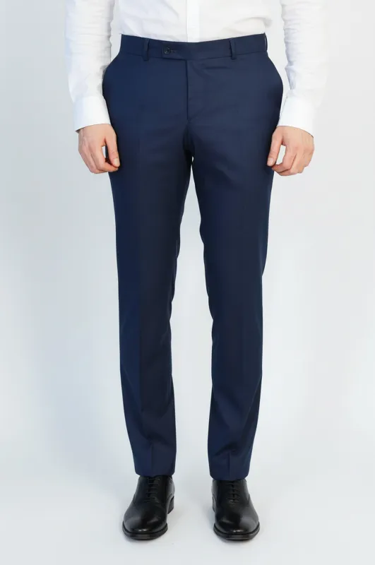 Dark Navy Plain Fabric Trousers – Wessi sold by Wessi