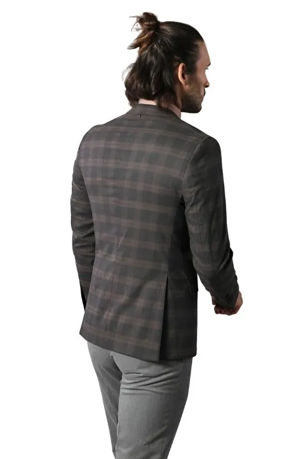 Slimfit Plaid Wool Blazer - Wessi sold by Wessi product image thumbnail 4