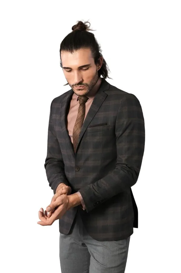 Slimfit Plaid Wool Blazer - Wessi sold by Wessi product image thumbnail 5