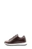 Men's Brown Leather Sneakers with Contrast Sole - Wessi sold by Wessi
