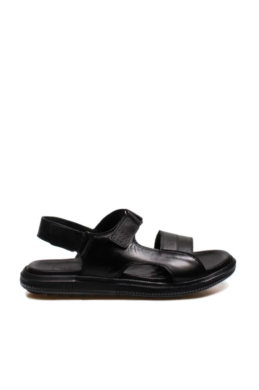 Black Leather Velcro Sandals Wessi sold by Wessi