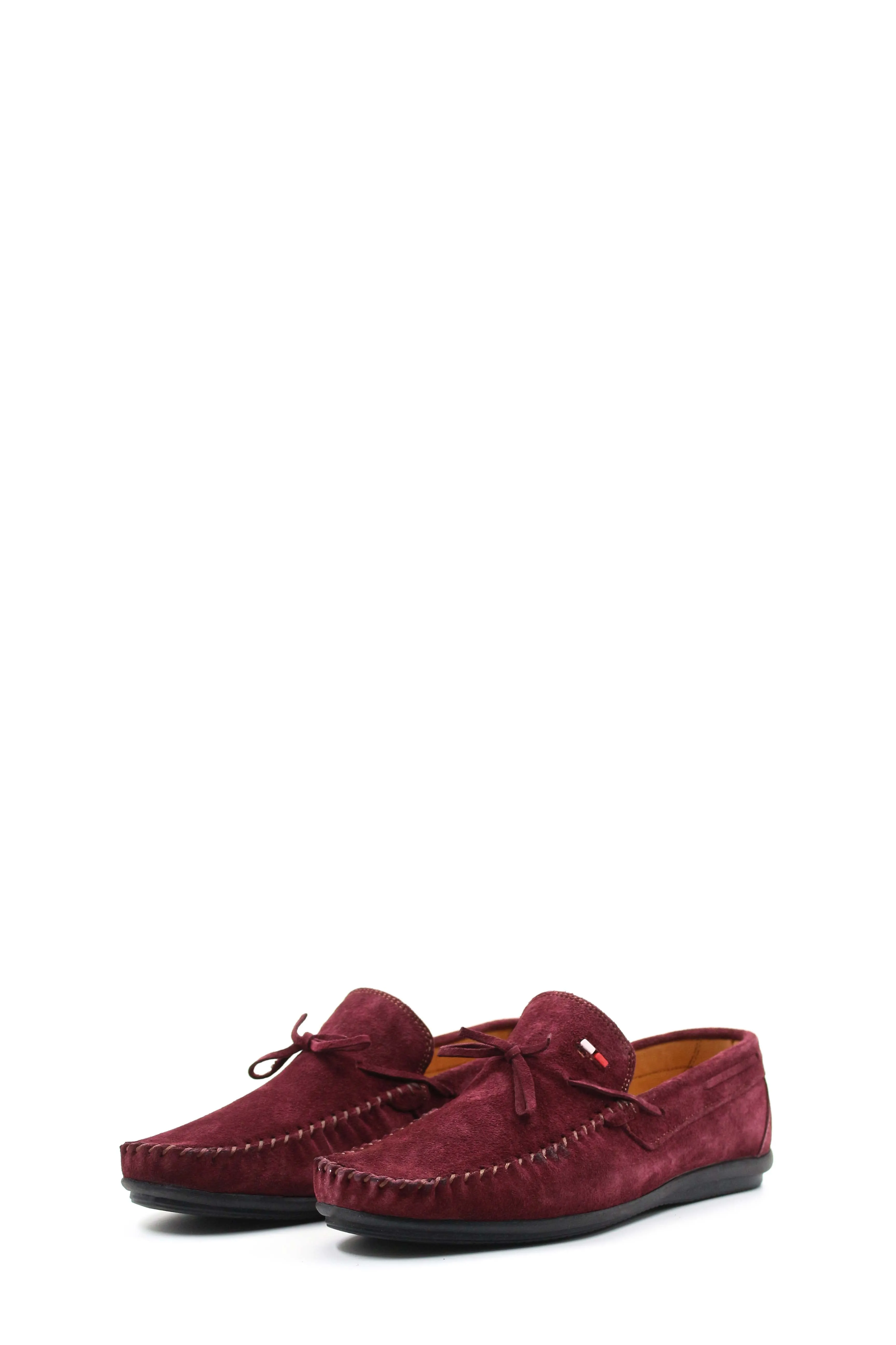 Men's Burgundy Suede Loafers with Bow Detail - Wessi sold by Wessi product image thumbnail 5