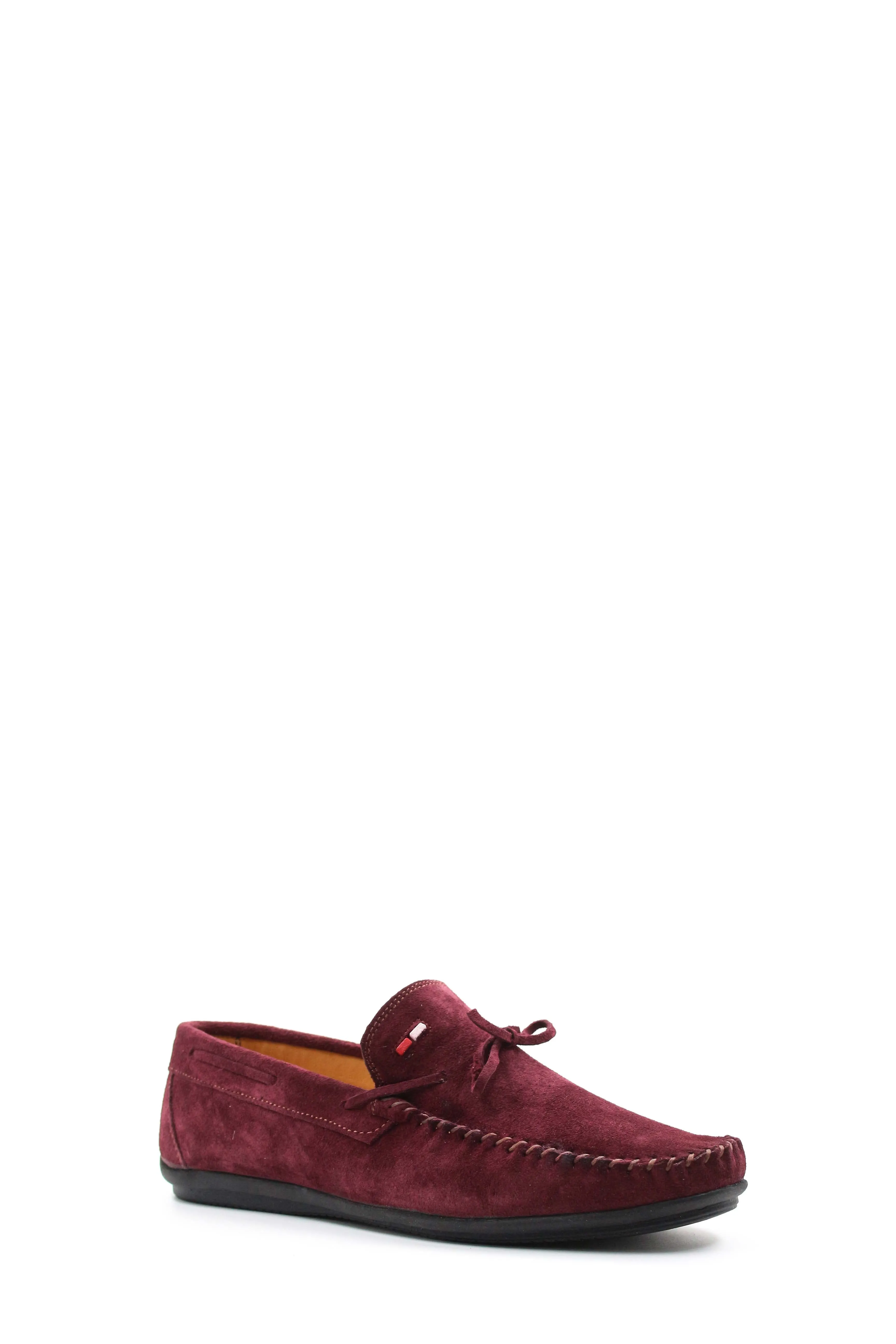 Men's Burgundy Suede Loafers with Bow Detail - Wessi sold by Wessi product image thumbnail 3