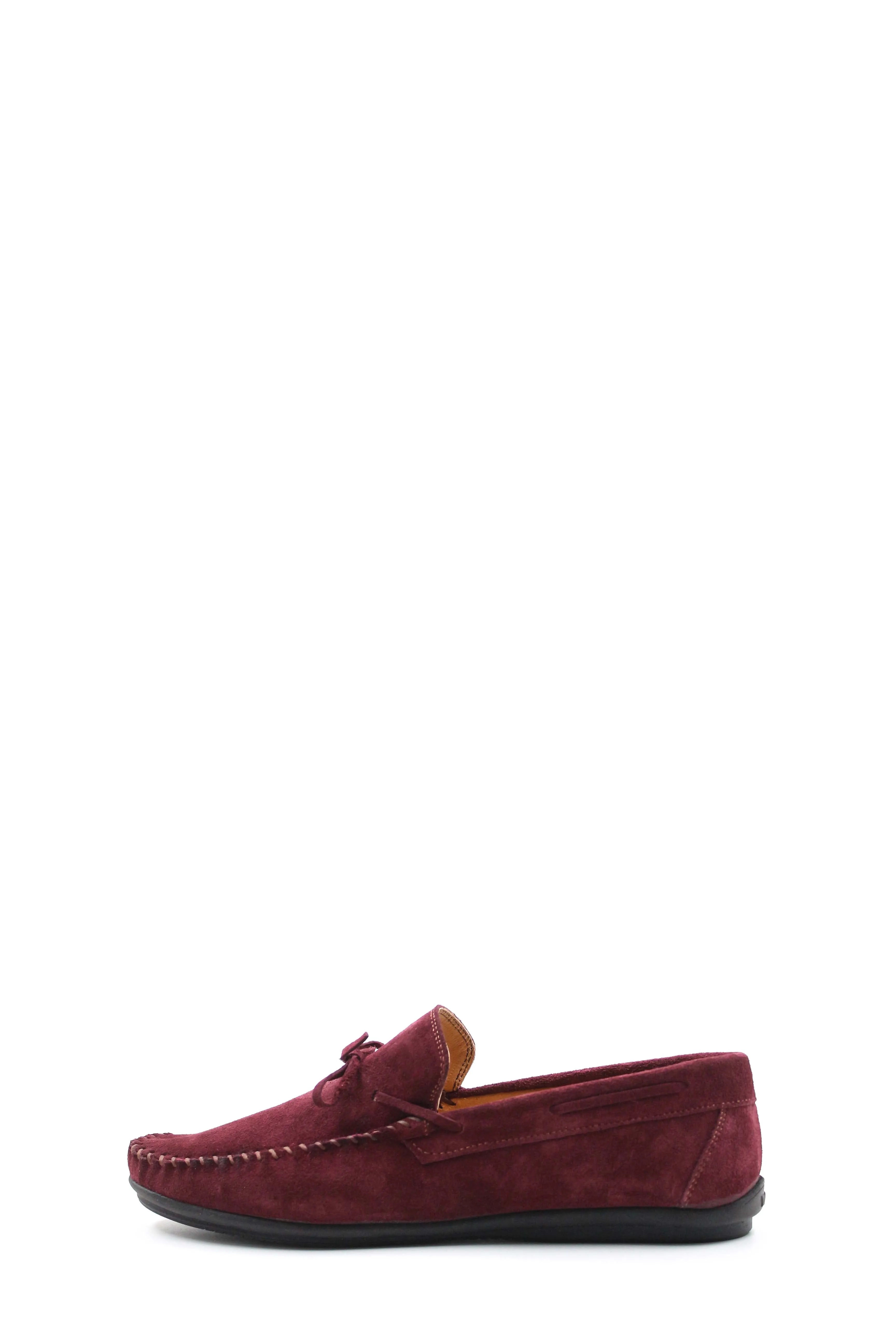 Men's Burgundy Suede Loafers with Bow Detail - Wessi sold by Wessi product image thumbnail 2