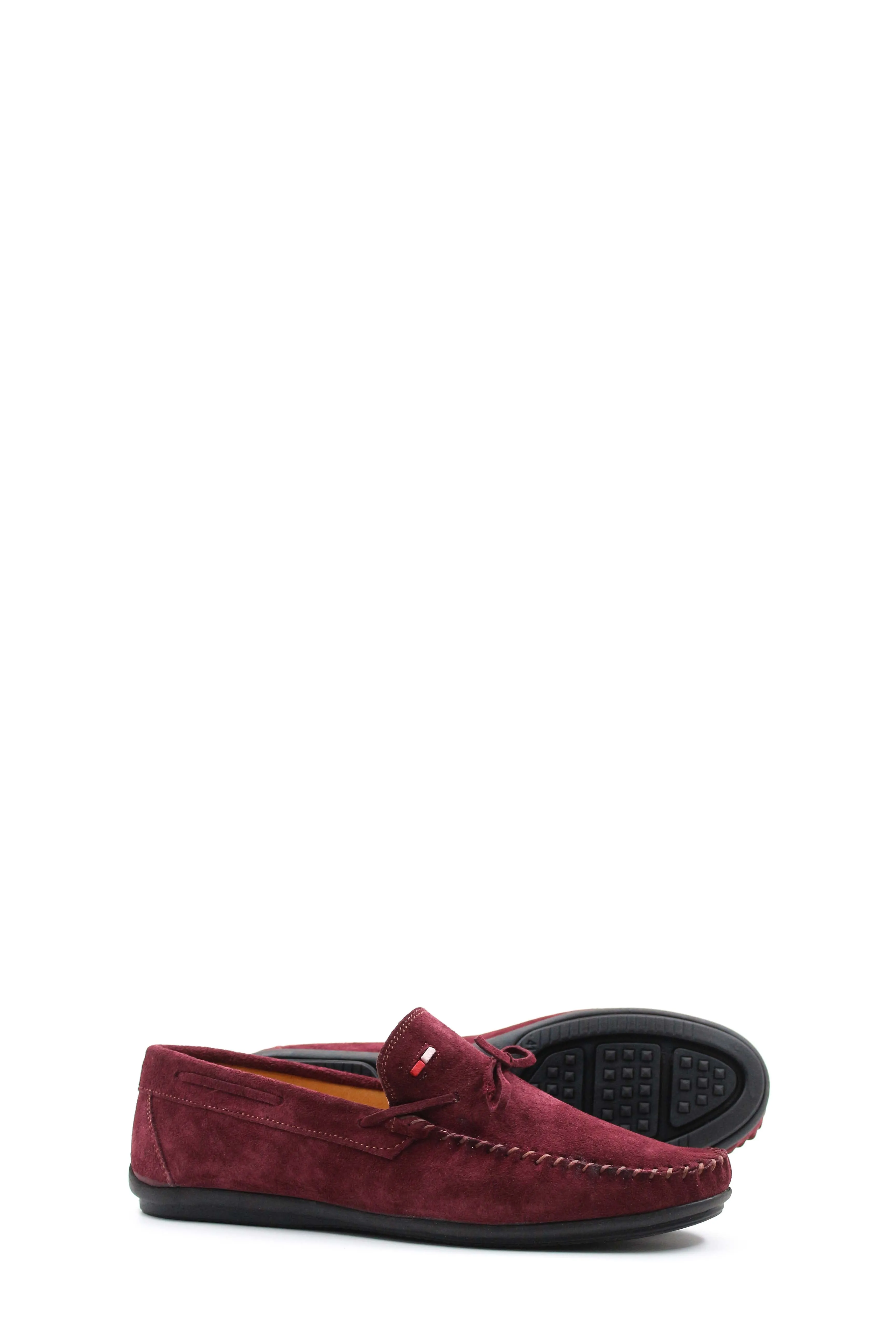 Men's Burgundy Suede Loafers with Bow Detail - Wessi sold by Wessi product image thumbnail 4