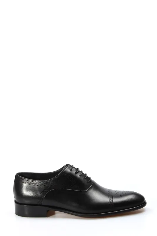 Men's Black Oxford Dress Shoes with Brogue Detailing - Wessi sold by Wessi