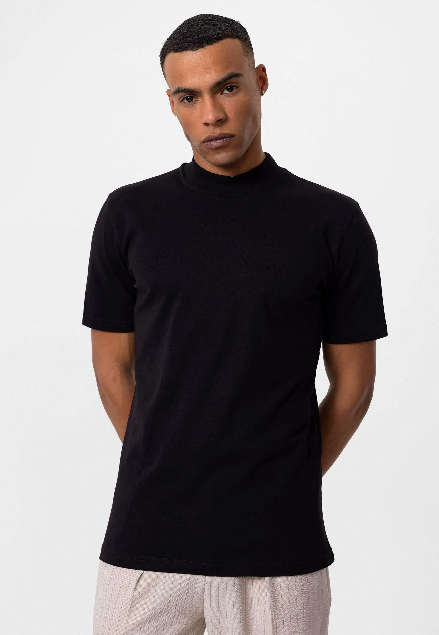 Men's Black Slim Fit Basic T-Shirt - Wessi sold by Wessi