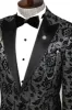 Floral Patterned Peak Lapel Smoked Men Dinner Party Blazer - Wessi sold by Wessi