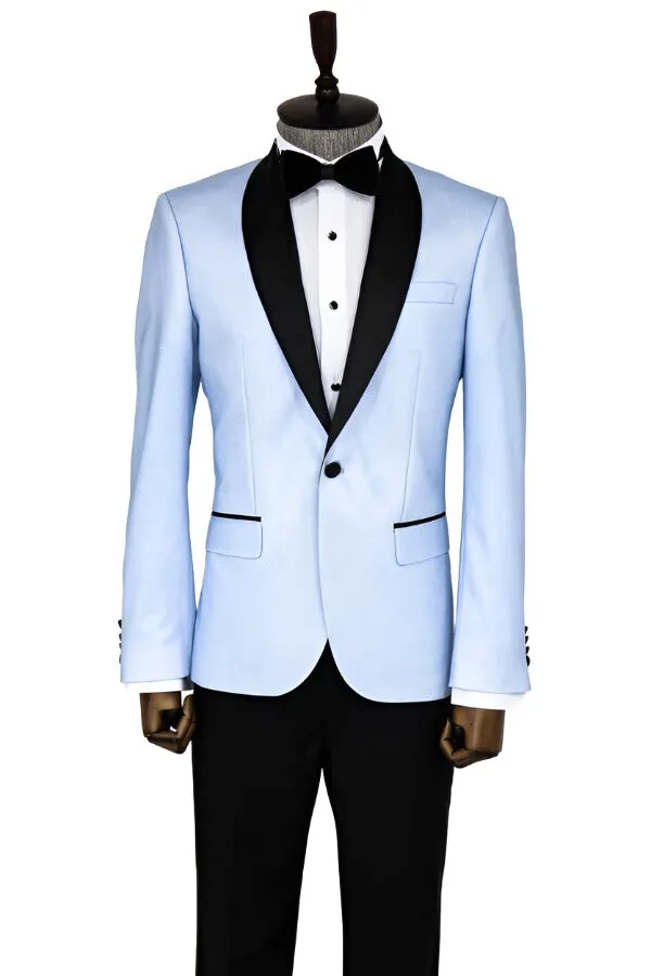 Shawl Lapel Sky Blue Men Wedding Groom Blazer - Wessi sold by Wessi product image thumbnail 5