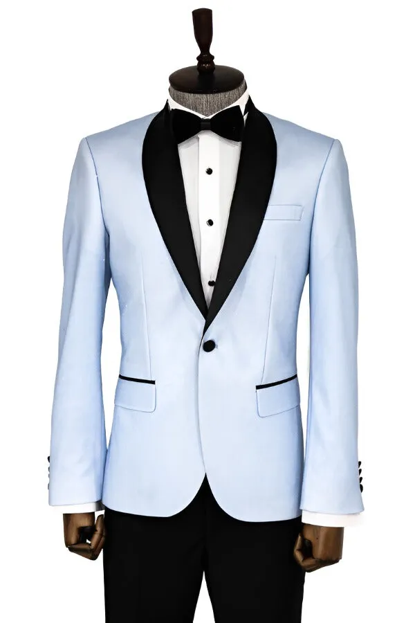 Shawl Lapel Sky Blue Men Wedding Groom Blazer - Wessi sold by Wessi product image thumbnail 4