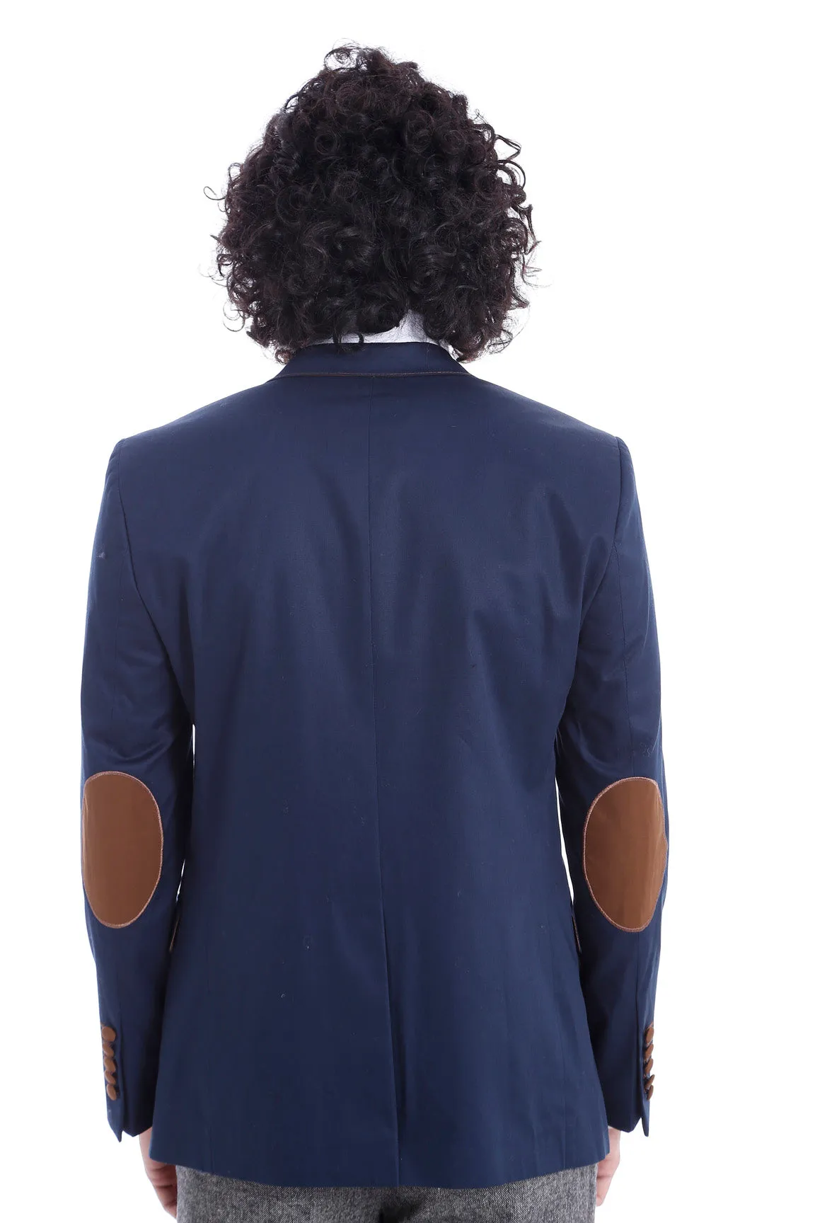 2 Buttons 3 Pockets Crested Cotton Blue Jacket - Wessi sold by Wessi product image thumbnail 3